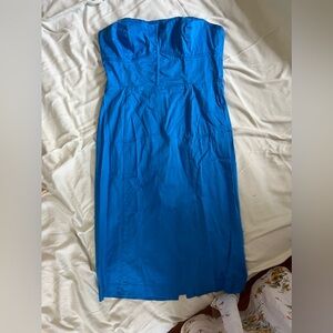 Nicole Miller Strapless Cotton Pencil Dress